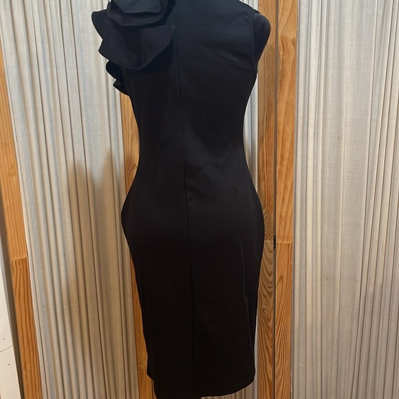 VASAUGE Women's Elegant Formal Bodycon Ruffle Sleeveless Midi - Picture 6 of 7